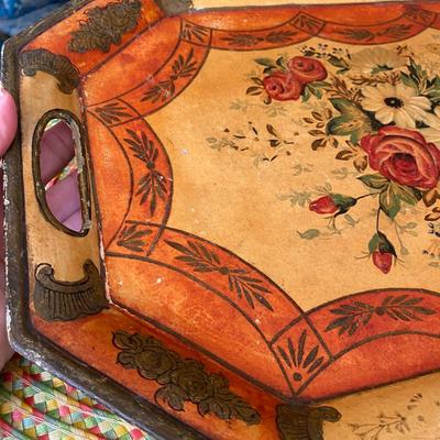 Handpainted Wooden Tray