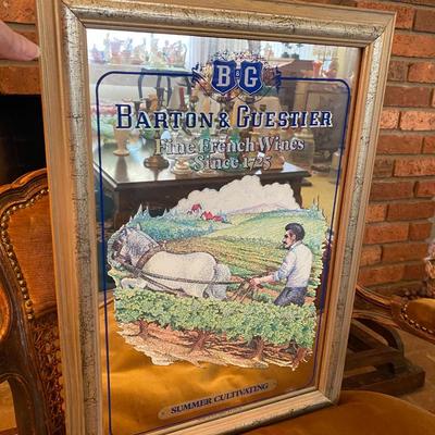Barton and Guestier Fine French Wine Bar Mirror / Summer Cultivating