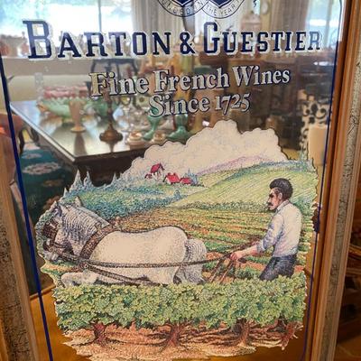 Barton and Guestier Fine French Wine Bar Mirror / Summer Cultivating