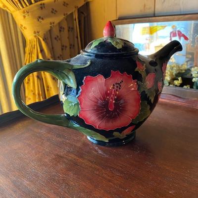 Blue Sky Ceramics Hibiscus Teapot