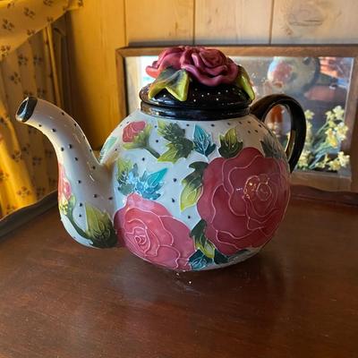 Blue Sky Ceramics Rose Teapot