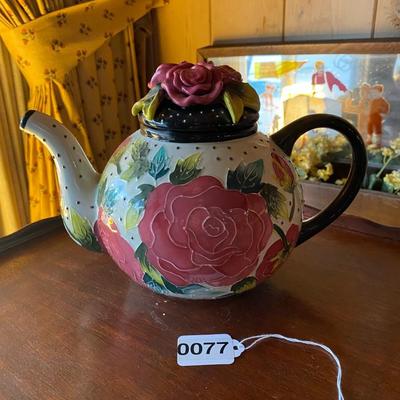 Blue Sky Ceramics Rose Teapot