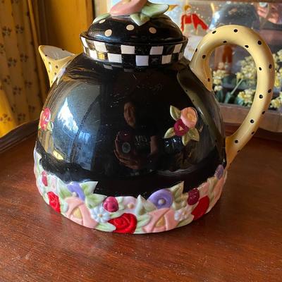 Mary Engelbreit Fried Egg Flower Teapot 