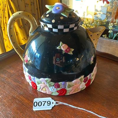 Mary Engelbreit Fried Egg Flower Teapot 