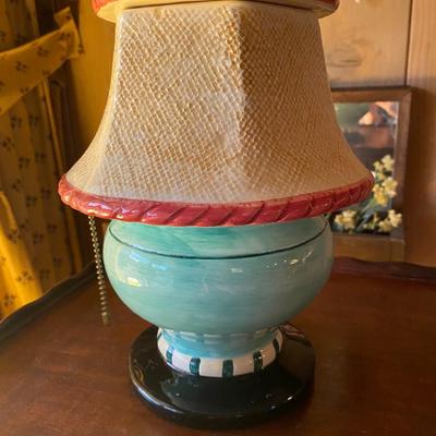 Rare Vandor Pelzman  Cookie Jar "Lamp" with Chain