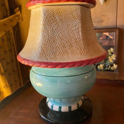 Rare Vandor Pelzman  Cookie Jar "Lamp" with Chain