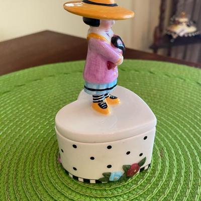Mary Engelbreit Ceramic Trinket Box Charpente