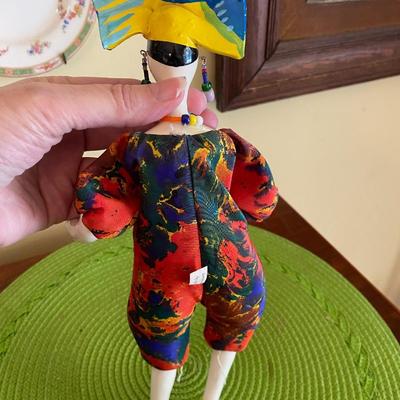 Cerri Art Doll Pouppe Millet on Blue Striped Chair