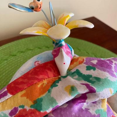 Cerri Art Doll Pouppe Millet on Baby Blue Sofa Chair