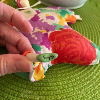 Cerri Art Doll Pouppe Millet on Baby Blue Sofa Chair