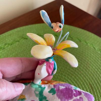 Cerri Art Doll Pouppe Millet on Baby Blue Sofa Chair