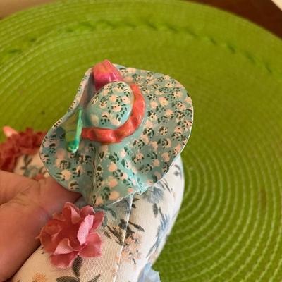 Cerri Art Doll Pouppe Millet with Floral Dress and Hat