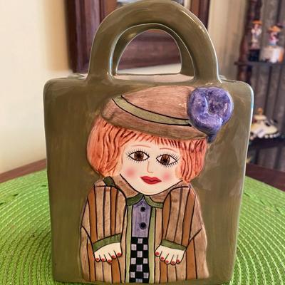 Bella Casa Susan Paley by Ganz CLAUDIA Bag Lady Flower Vase