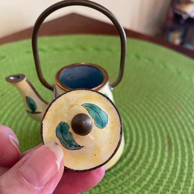 Empress Arts Enamel Teapot with Hummingbirds
