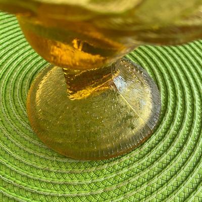 Vintage Indiana Glass Co. Amber Chicken Candy Dish