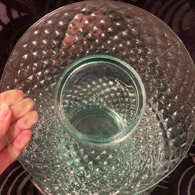 Art Deco Imperial Glass Uranium Glass Plates