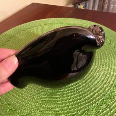 Stunning Vintage Venetian Murano Black Tutti Frutti Art Glass