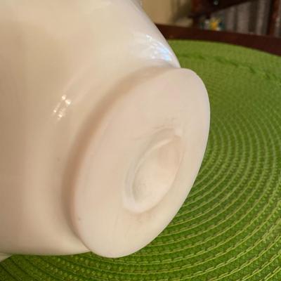 Vintage Murano Milk Glass Basket Dish