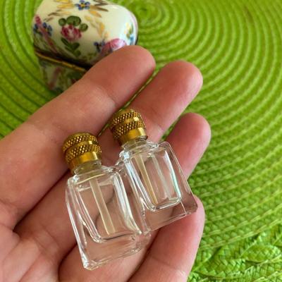 Miniature Limoges Trinket Box with Mini Perfume Bottles