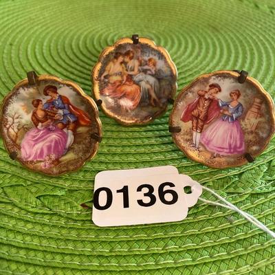 Lovely Miniature Limoges Hand Painted Plates Grp1