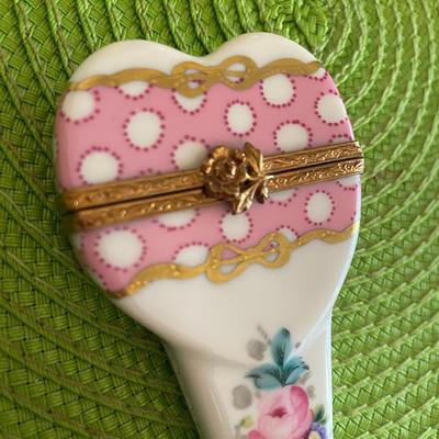 RARE Limoges Porcelain Scissors Case Circa 1950's