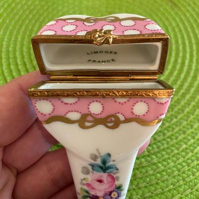 RARE Limoges Porcelain Scissors Case Circa 1950's