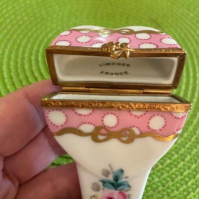 RARE Limoges Porcelain Scissors Case Circa 1950's