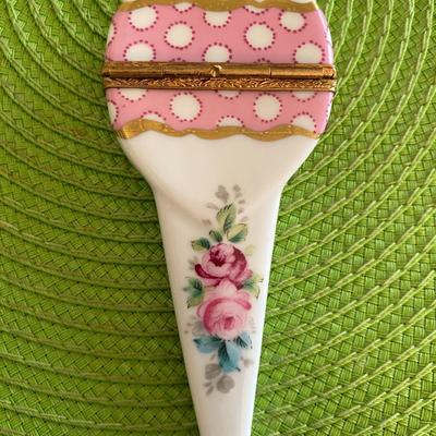 RARE Limoges Porcelain Scissors Case Circa 1950's
