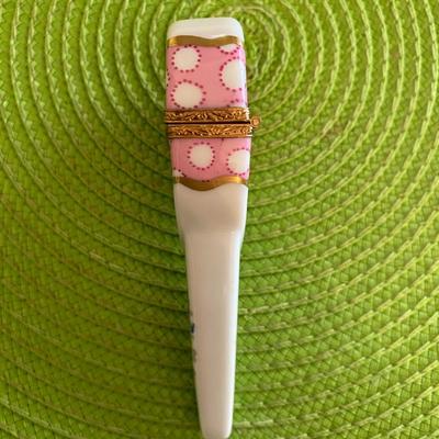 RARE Limoges Porcelain Scissors Case Circa 1950's