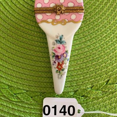 RARE Limoges Porcelain Scissors Case Circa 1950's
