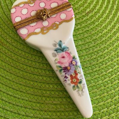 RARE Limoges Porcelain Scissors Case Circa 1950's