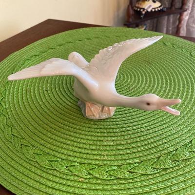 Lladro Porcelain Flying Goose / Duck