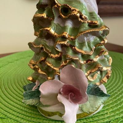 Beautiful Capodimonte Style Lady Figurine Signed Lilli