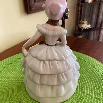 Lovely Victorian Porcelain Figurine Jewelry Box