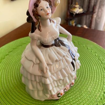 Lovely Victorian Porcelain Figurine Jewelry Box