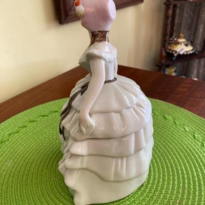 Lovely Victorian Porcelain Figurine Jewelry Box