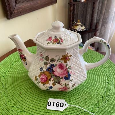 Vintage Sadler England Porcelain Floral Teapot