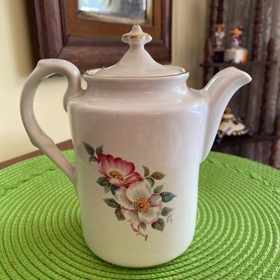 Old English Evelyn Webster Porcelain Wild Briar Rose Teapot