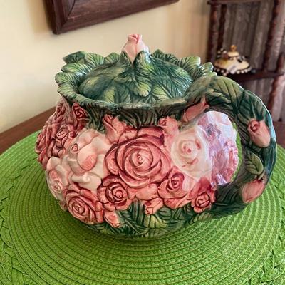 Vintage The Haldon Group Rose Bouquet Teapot