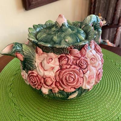 Vintage The Haldon Group Rose Bouquet Teapot