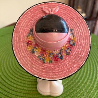 Vintage Willow Hall "A Touch of Class" Pink Shoe and Rimmed Hat