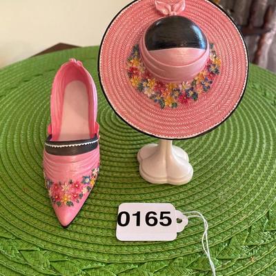 Vintage Willow Hall "A Touch of Class" Pink Shoe and Rimmed Hat