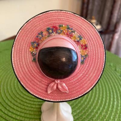 Vintage Willow Hall "A Touch of Class" Pink Shoe and Rimmed Hat