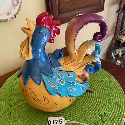 Blue Sky Gabby Glee Ceramic Chicken Teapot