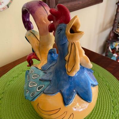 Blue Sky Gabby Glee Ceramic Chicken Teapot