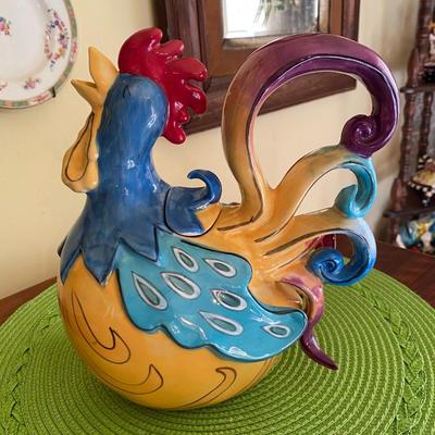 Blue Sky Gabby Glee Ceramic Chicken Teapot
