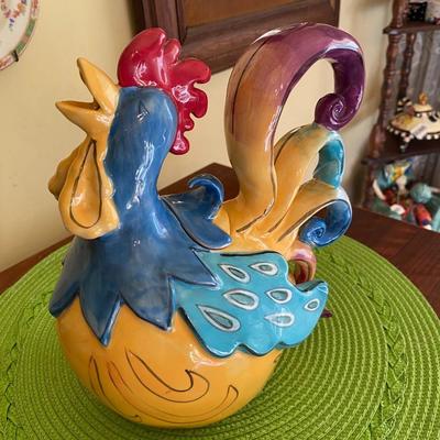Blue Sky Gabby Glee Ceramic Chicken Teapot