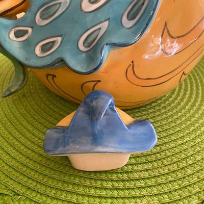 Blue Sky Gabby Glee Ceramic Chicken Teapot