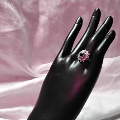 Absolutely Beautiful Onyx And Marcasite 925 Ring  Size 9