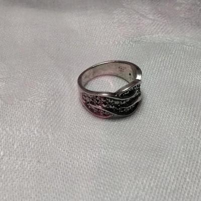 Beautiful Marcasite 925 Ring Size 7